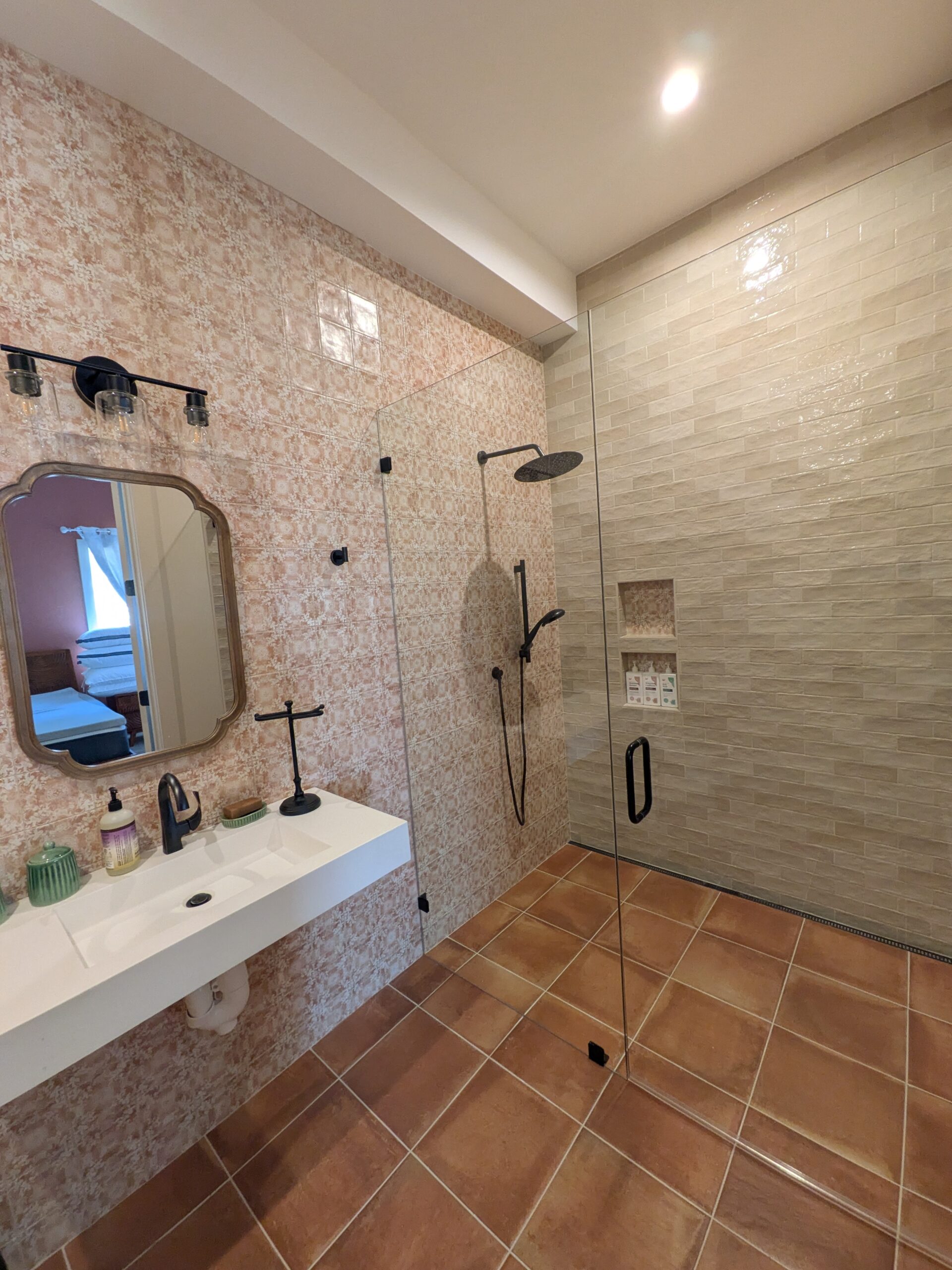 Luxury residential bathroom plumbing installation in a Chattanooga home